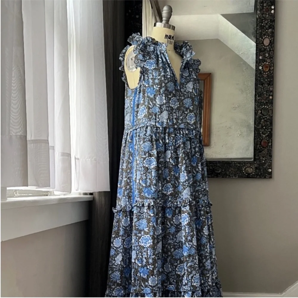 ME+EM Blue Floral Maxi Dress - Picture 3 of 9